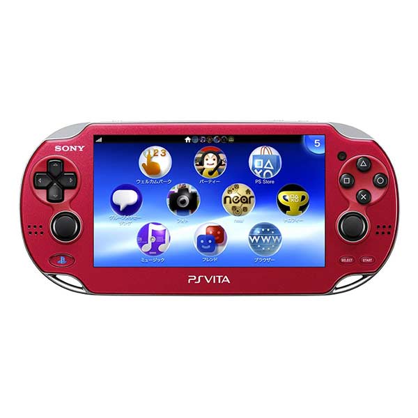 PlayStation Vita 3G/Wi-Fiモデル PCH-1100AB03 コズミック・レッド (限定版)の画像